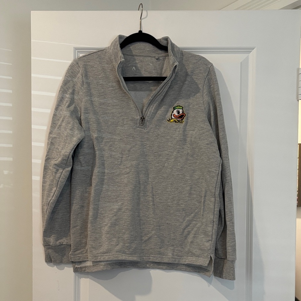 Gray Quarter Zip University of Oregon
